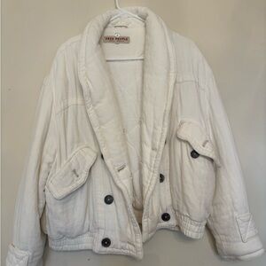 Free People White warm thick Jacket